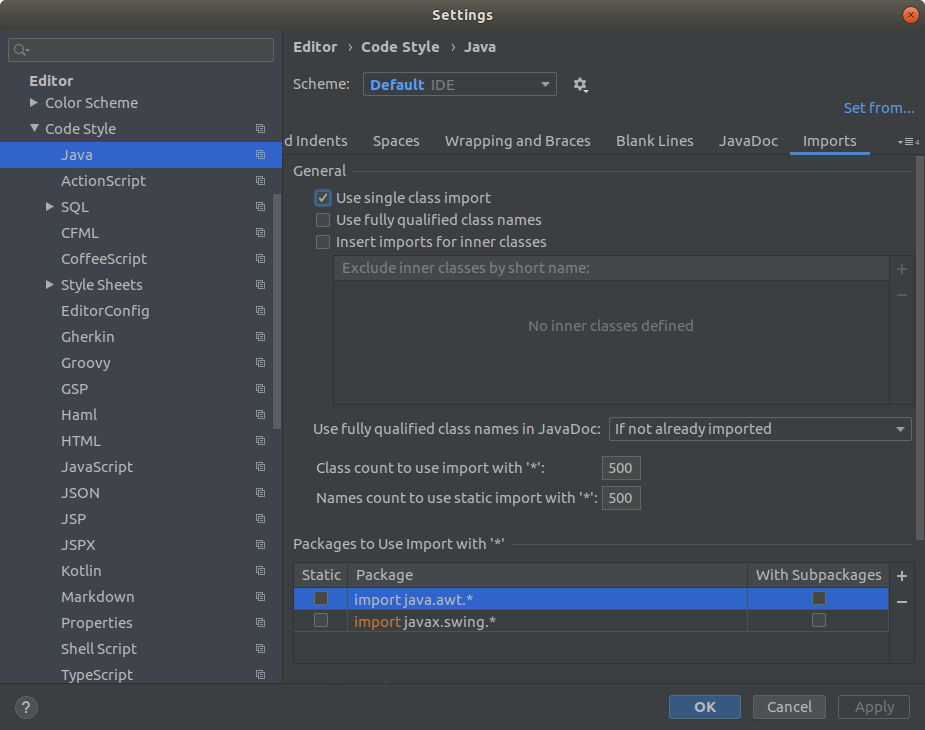 Why you should disable wildcard imports in IntelliJ IDEA | Piotr Horzycki -  Java and PHP developer's blog